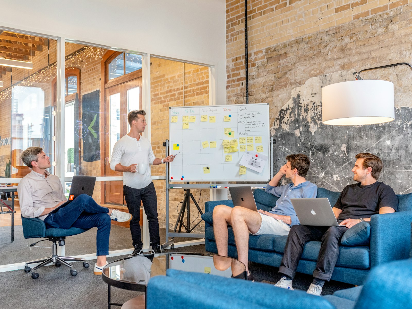Creative directors reviewing campaign visuals