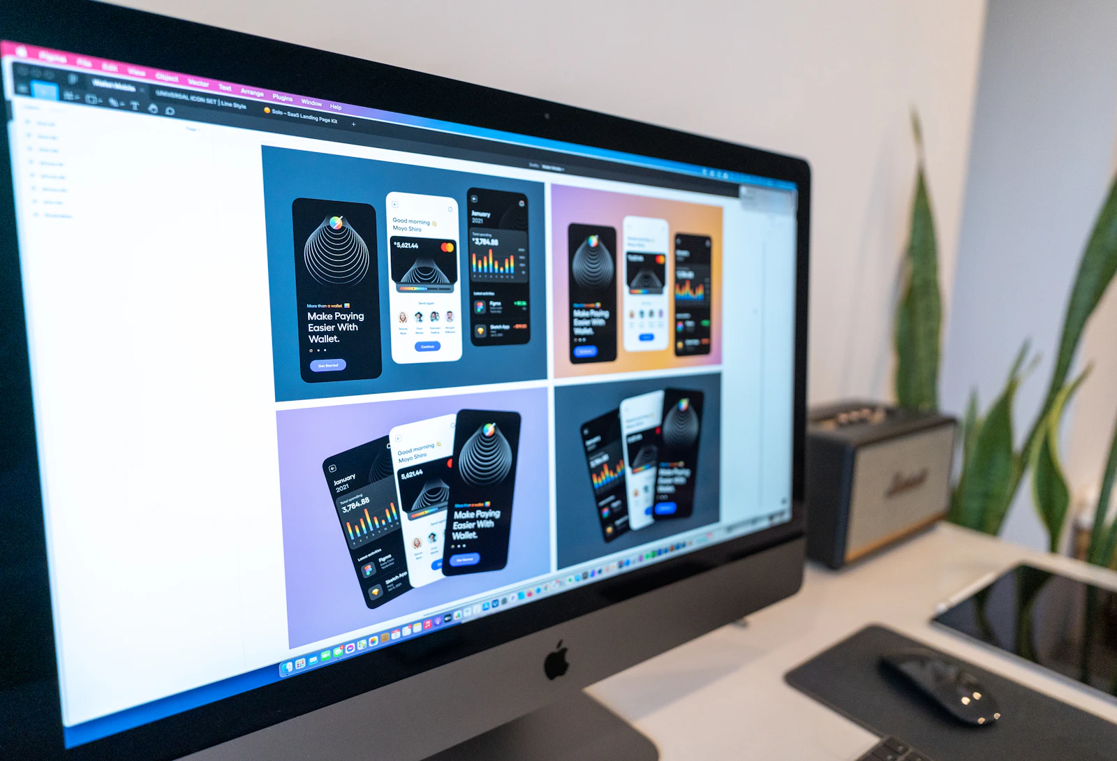 Team working on logo design deliverables